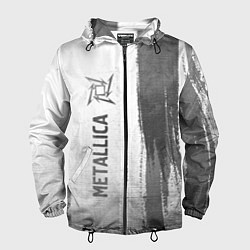 Ветровка с капюшоном мужская Metallica - white gradient по-вертикали, цвет: 3D-черный
