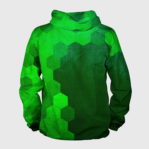 Мужская ветровка Exeed - green gradient по-вертикали / 3D-Черный – фото 2