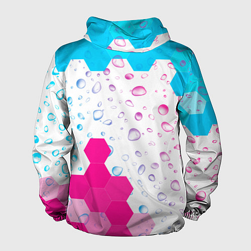 Мужская ветровка SsangYong neon gradient style вертикально / 3D-Черный – фото 2