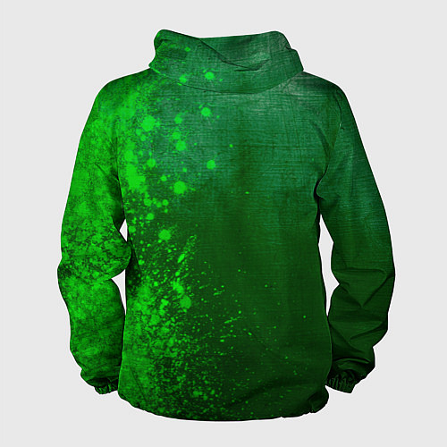 Мужская ветровка Leicester City - green gradient по-вертикали / 3D-Черный – фото 2