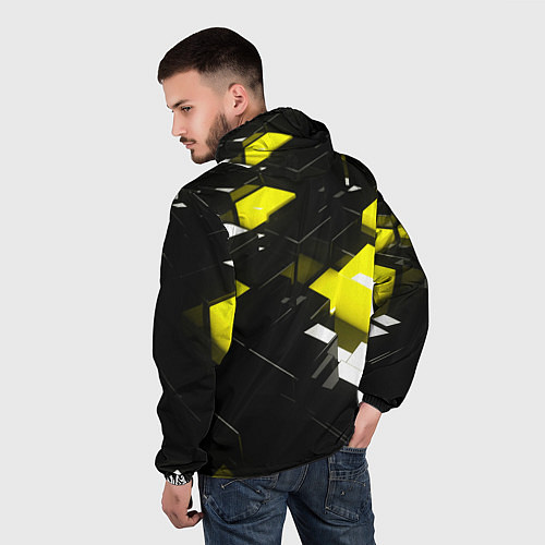 Мужская ветровка Абстракция обман зрения / 3D-Черный – фото 4