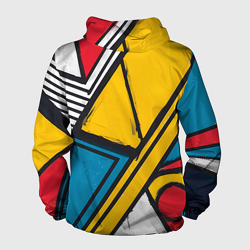 Мужская ветровка Загаражное граффити / 3D-Белый – фото 2