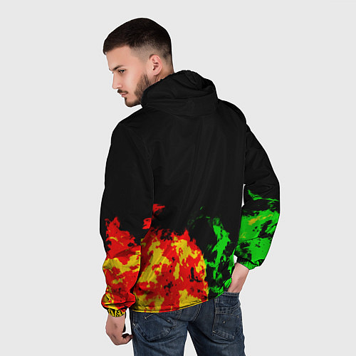 Мужская ветровка Dead by daylight fire / 3D-Черный – фото 4