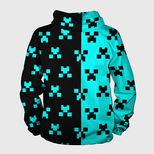 Мужская ветровка Minecraft pattern game / 3D-Белый – фото 2