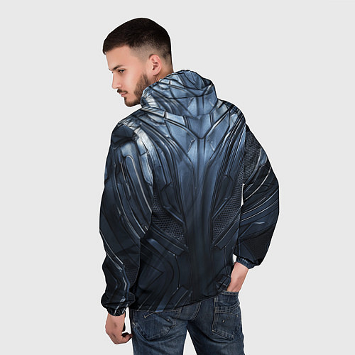 Мужская ветровка Металлический карбон / 3D-Черный – фото 4