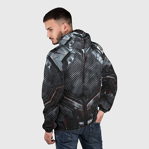 Мужская ветровка Карбоновый странник / 3D-Черный – фото 4