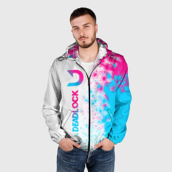 Ветровка с капюшоном мужская Deadlock neon gradient style по-вертикали, цвет: 3D-черный — фото 2