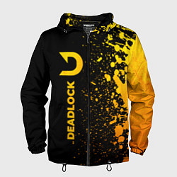 Ветровка с капюшоном мужская Deadlock - gold gradient по-вертикали, цвет: 3D-черный