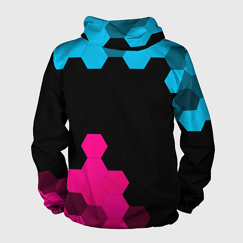 Мужская ветровка Deadlock - neon gradient вертикально / 3D-Черный – фото 2