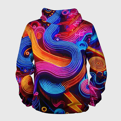 Мужская ветровка Colourful abstraction - Milano / 3D-Белый – фото 2