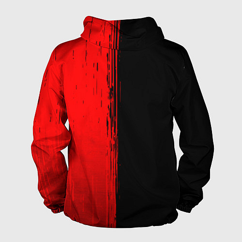 Мужская ветровка Exeed - red gradient по-вертикали / 3D-Черный – фото 2