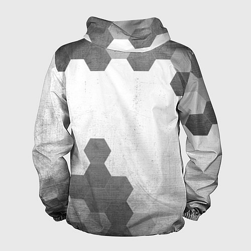 Мужская ветровка Palworld - white gradient вертикально / 3D-Черный – фото 2