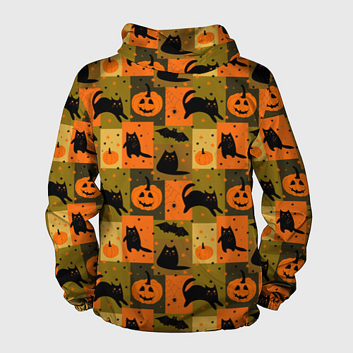 Мужская ветровка Хэллоуин мозаика / 3D-Белый – фото 2