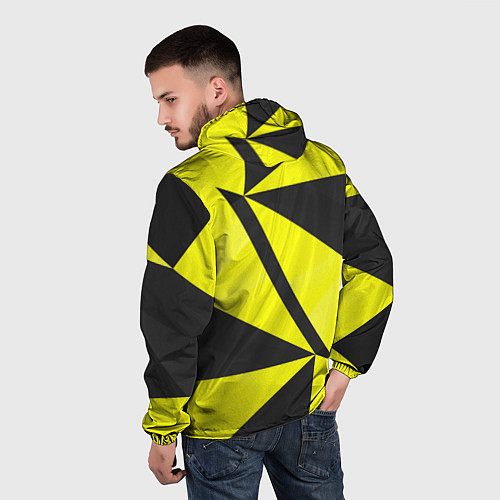 Мужская ветровка Абстрактные стекло / 3D-Черный – фото 4