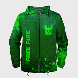 Мужская ветровка Free Fire - green gradient вертикально