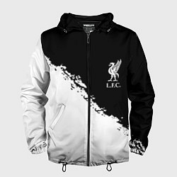 Ветровка с капюшоном мужская Liverpool fc белые краски, цвет: 3D-черный