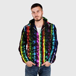 Ветровка с капюшоном мужская Marshmello градиент, цвет: 3D-белый — фото 2