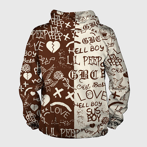 Мужская ветровка Lil peep retro pattern / 3D-Белый – фото 2