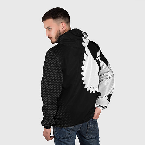 Мужская ветровка СССР паттерн орёл / 3D-Черный – фото 4