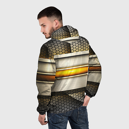 Мужская ветровка Nissan sport avto metal / 3D-Черный – фото 4