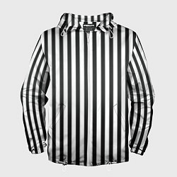 Ветровка с капюшоном мужская Полоски - Битлджус, цвет: 3D-белый