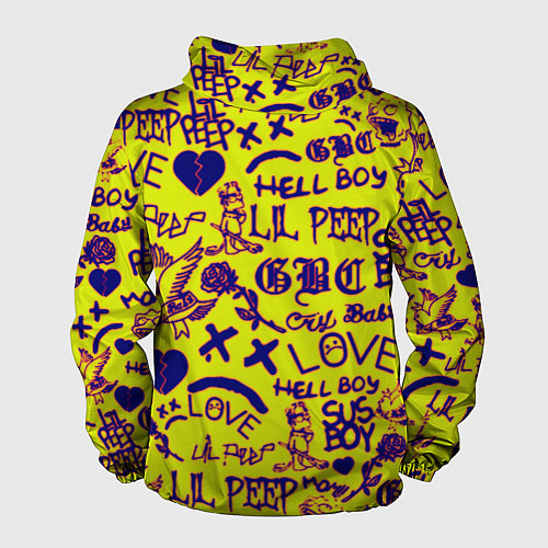 Мужская ветровка Lil peep rap pattern / 3D-Белый – фото 2