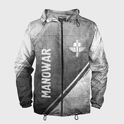 Ветровка с капюшоном мужская Manowar - grey gradient вертикально, цвет: 3D-черный