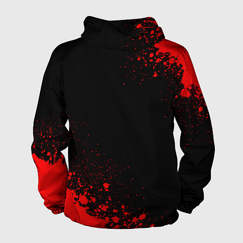 Мужская ветровка PSG - red gradient вертикально / 3D-Черный – фото 2