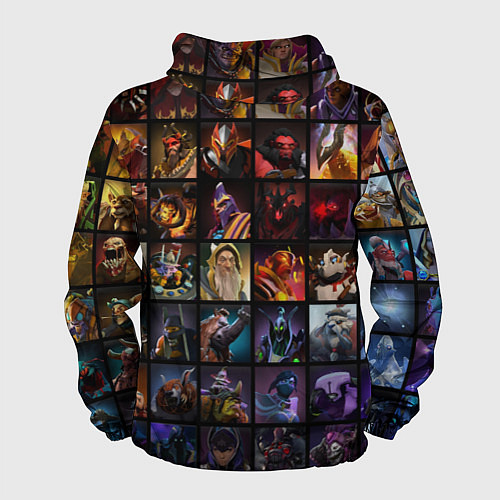 Мужская ветровка Dota 2 - все персонажи / 3D-Белый – фото 2