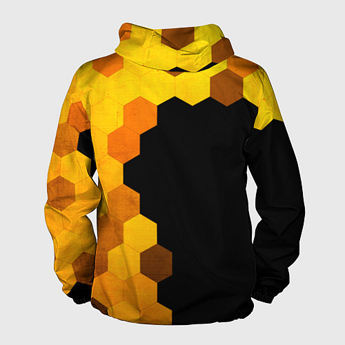 Мужская ветровка Stumble Guys - gold gradient по-вертикали / 3D-Черный – фото 2