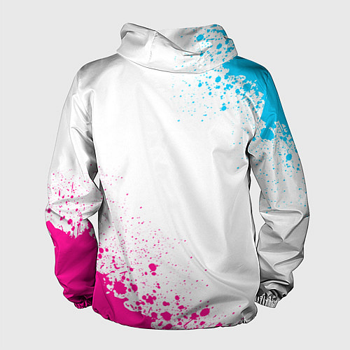 Мужская ветровка Stumble Guys neon gradient style вертикально / 3D-Черный – фото 2