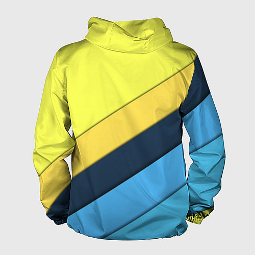 Мужская ветровка Геометрия полосы спорт / 3D-Черный – фото 2