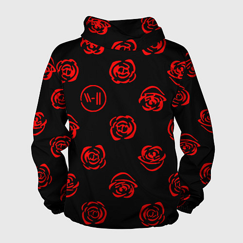 Мужская ветровка Twenty one pilots rose pattern / 3D-Белый – фото 2