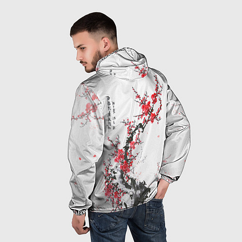 Мужская ветровка Китайская слива / 3D-Черный – фото 4