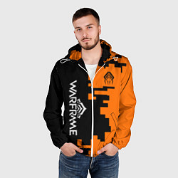 Ветровка с капюшоном мужская Warframe текстура, цвет: 3D-белый — фото 2