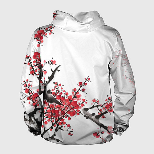 Мужская ветровка Китайский стиль - слива / 3D-Черный – фото 2