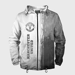 Мужская ветровка Manchester United - white gradient по-вертикали