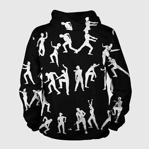 Мужская ветровка Silhouettes of moving people / 3D-Белый – фото 2