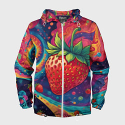Мужская ветровка Психоделика клубничка