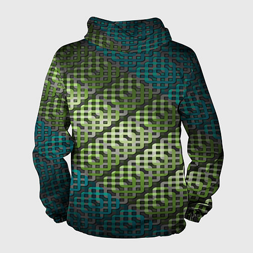 Мужская ветровка Nissan авто текстура узор / 3D-Белый – фото 2