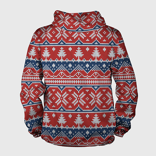 Мужская ветровка New year pattern / 3D-Белый – фото 2