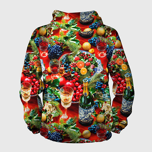Мужская ветровка Новогодние угощения / 3D-Белый – фото 2