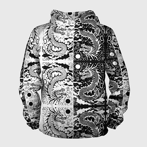 Мужская ветровка Драконы инь и янь с узорами / 3D-Белый – фото 2