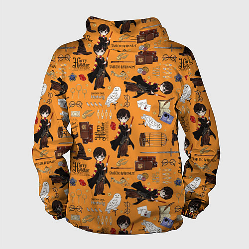 Мужская ветровка Гарри Поттер паттерн / 3D-Белый – фото 2