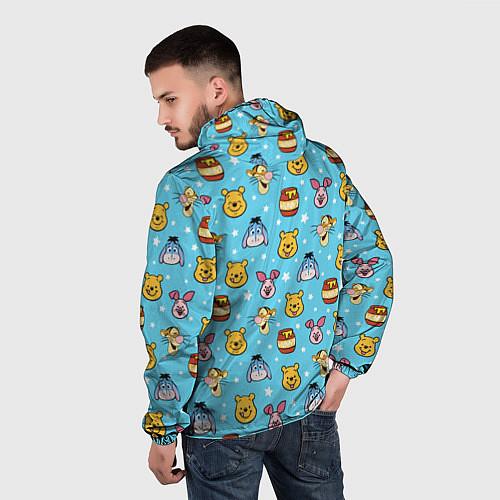 Мужская ветровка Винни Пух / 3D-Черный – фото 4