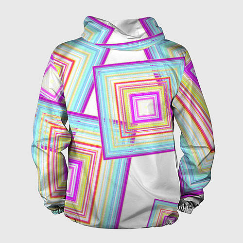 Мужская ветровка Абстрактные квадраты / 3D-Белый – фото 2