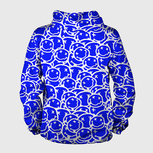 Мужская ветровка Nirvana logo blue / 3D-Белый – фото 2