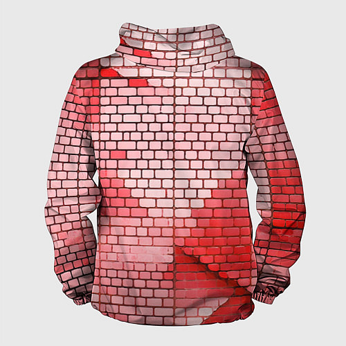 Мужская ветровка Красные кирпичики / 3D-Белый – фото 2