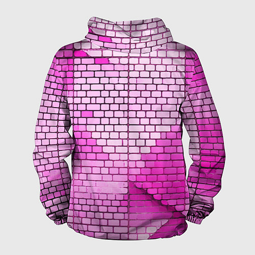Мужская ветровка Розовые кирпичики / 3D-Белый – фото 2