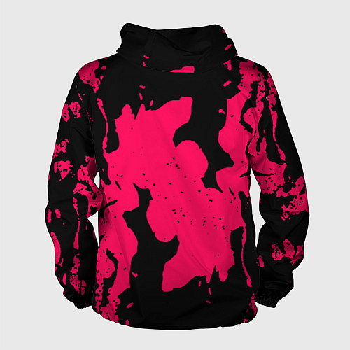 Мужская ветровка Nissan fire pink / 3D-Белый – фото 2